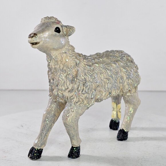 Mark Roberts Collection Standing Sheep Nativity Figure Glitter Accents - Picture 2 of 9